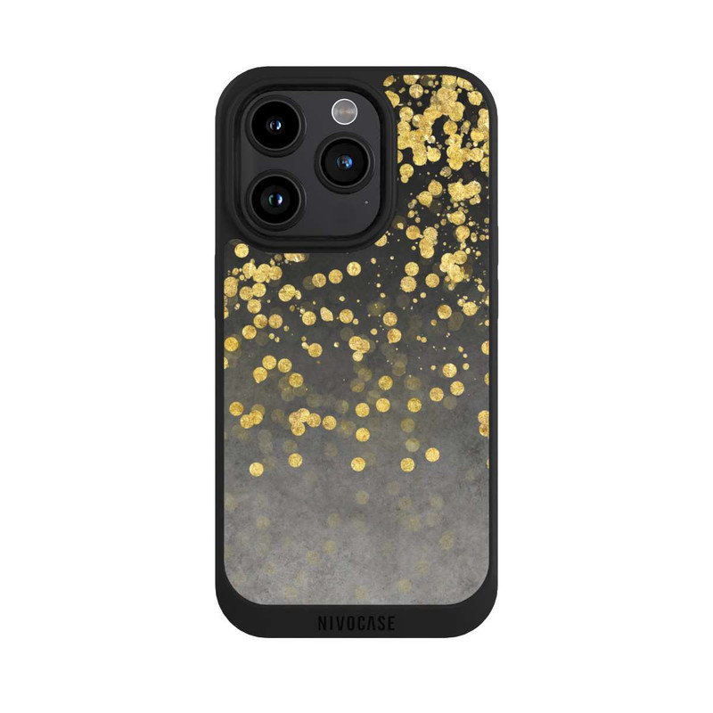 iPhone 15 Pro NIVOpure Pluie glamoureuse dorée