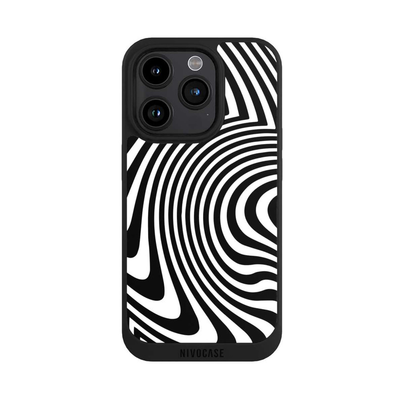 iPhone 15 Pro NIVOpure schwarz-weiße Wellen