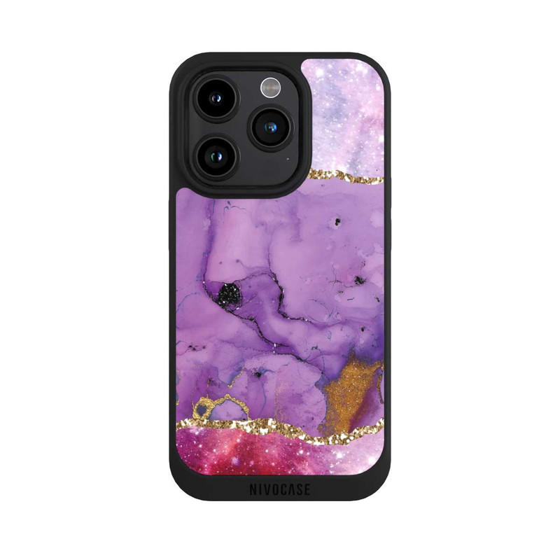iPhone 15 Pro NIVOpure Marbre glamour galaxie violet