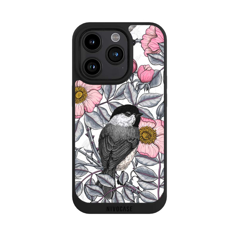 iPhone 15 Pro NIVOpure Mésanges et rosier sauvage