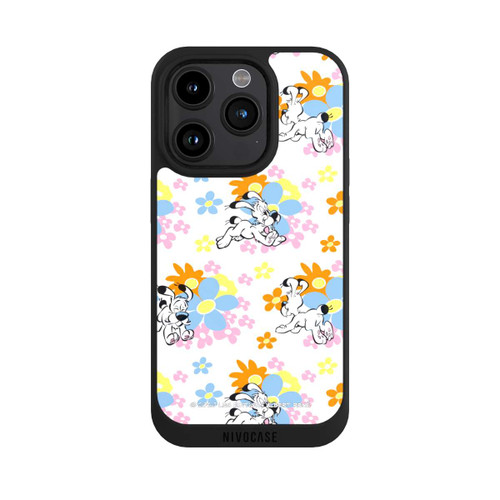 Apple iPhone 15 Pro NIVOpure Idéfix sur fleurs colorées