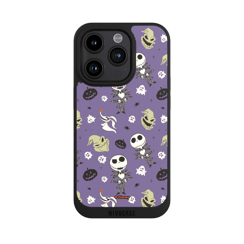 iPhone 15 Pro NIVOpure Jack Purple Pattern Tim Burtons Nightmare before Christmas
