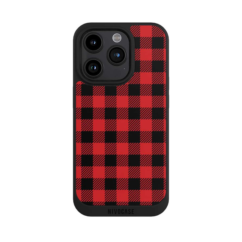 iPhone 15 Pro NIVOpure Red Lumberjack Pattern