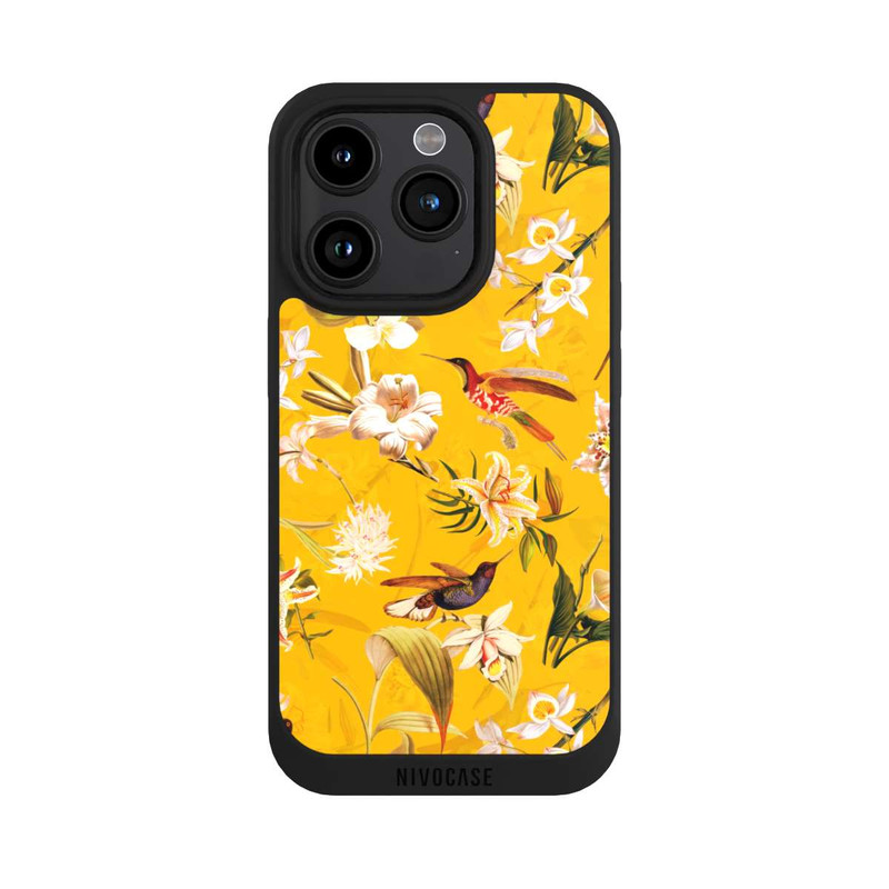 iPhone 15 Pro NIVOpure Motif Colibri Jaune