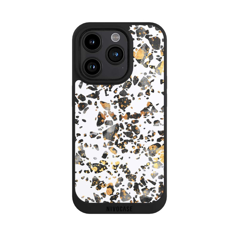 iPhone 15 Pro NIVOpure Gold Speckled Terrazzo