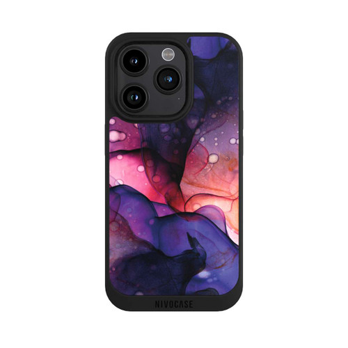 Apple iPhone 15 Pro NIVOpure Flüssige Kunst Lila-Pink