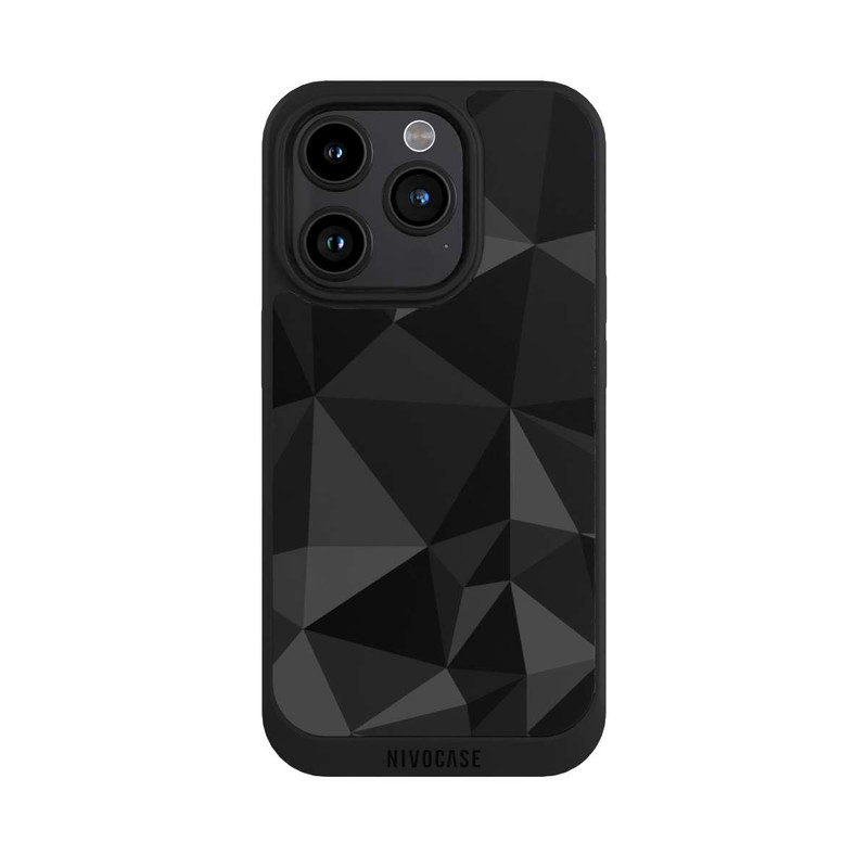 iPhone 15 Pro NIVOpure Motif Polygone Noir