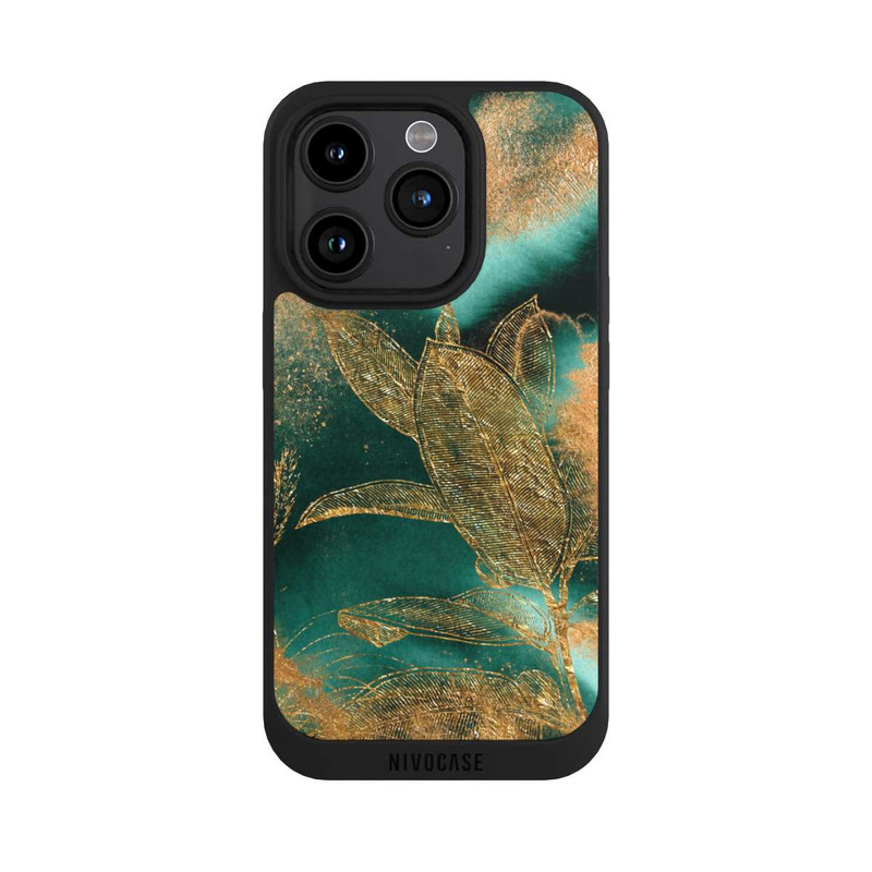 iPhone 15 Pro NIVOpure Gold und Grün Natur