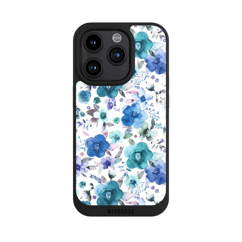 iPhone 15 Pro NIVOpure Winterblumensträuße Blau