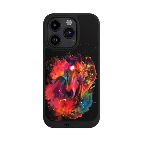 Apple iPhone 15 Pro NIVOpure Pferd Colorful Sprayart