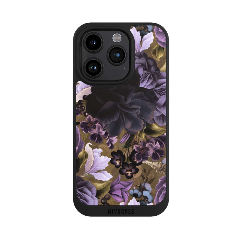 iPhone 15 Pro NIVOpure Purple and Gold Vintage Flowers