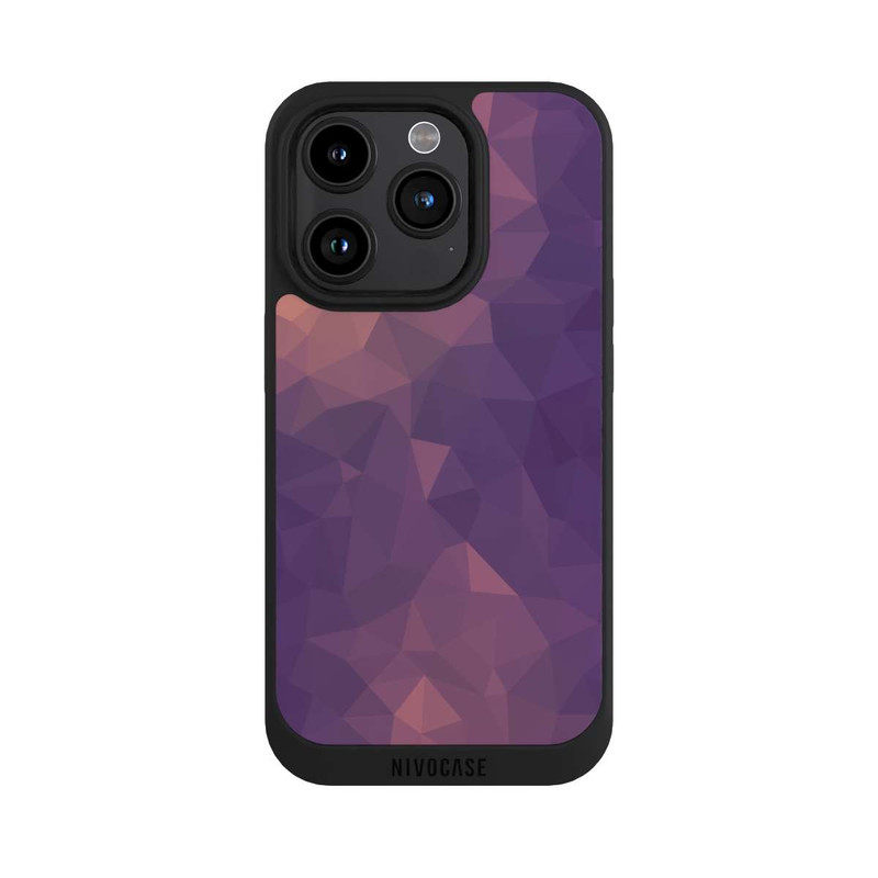 iPhone 15 Pro NIVOpure Polygonal Mosaic Rot/Violett
