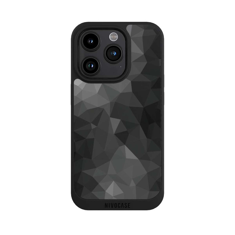 iPhone 15 Pro NIVOpure Polygonal Mosaic black/white
