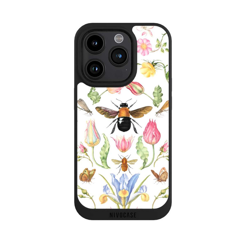 iPhone 15 Pro NIVOpure Wildblumen mit Biene weiß