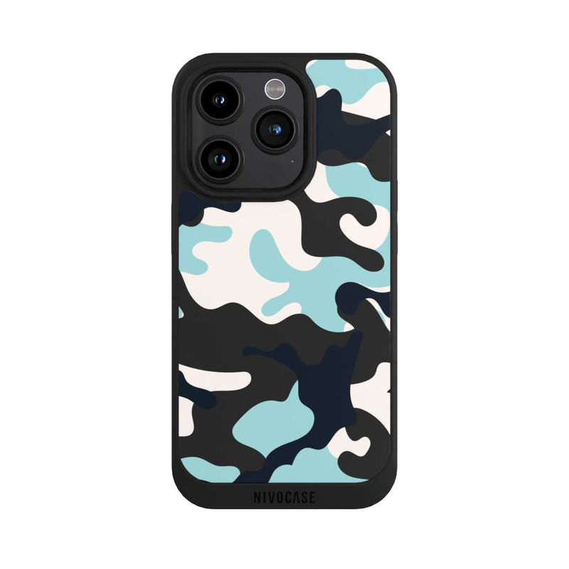 iPhone 15 Pro NIVOpure Camouflage Bleu