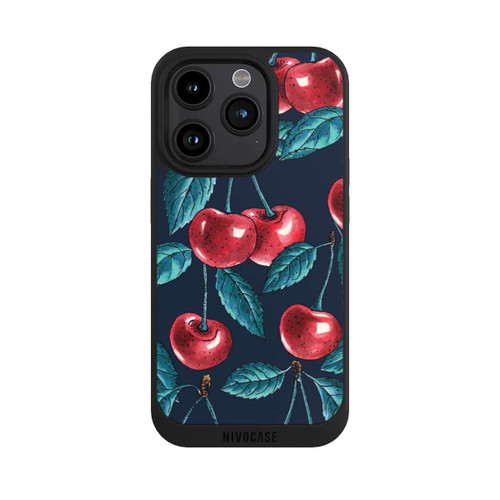 Apple iPhone 15 Pro NIVOpure Cherries Dark Pattern