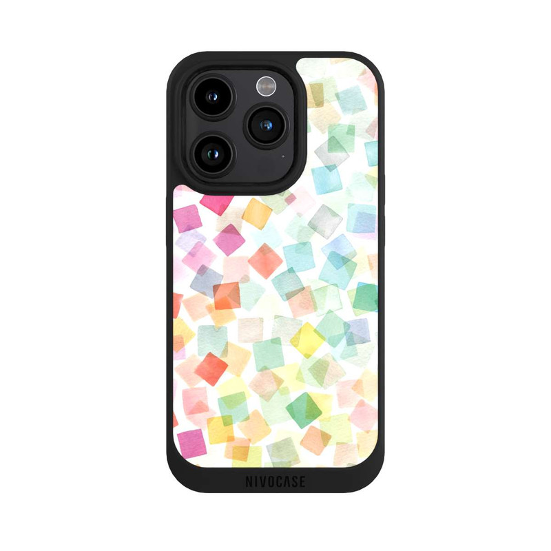 iPhone 15 Pro NIVOpure Confetti Geometric Plaids Rainbow