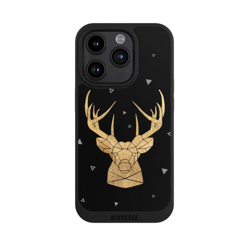 Apple iPhone 15 Pro NIVOpure Cerf et bois géométriques