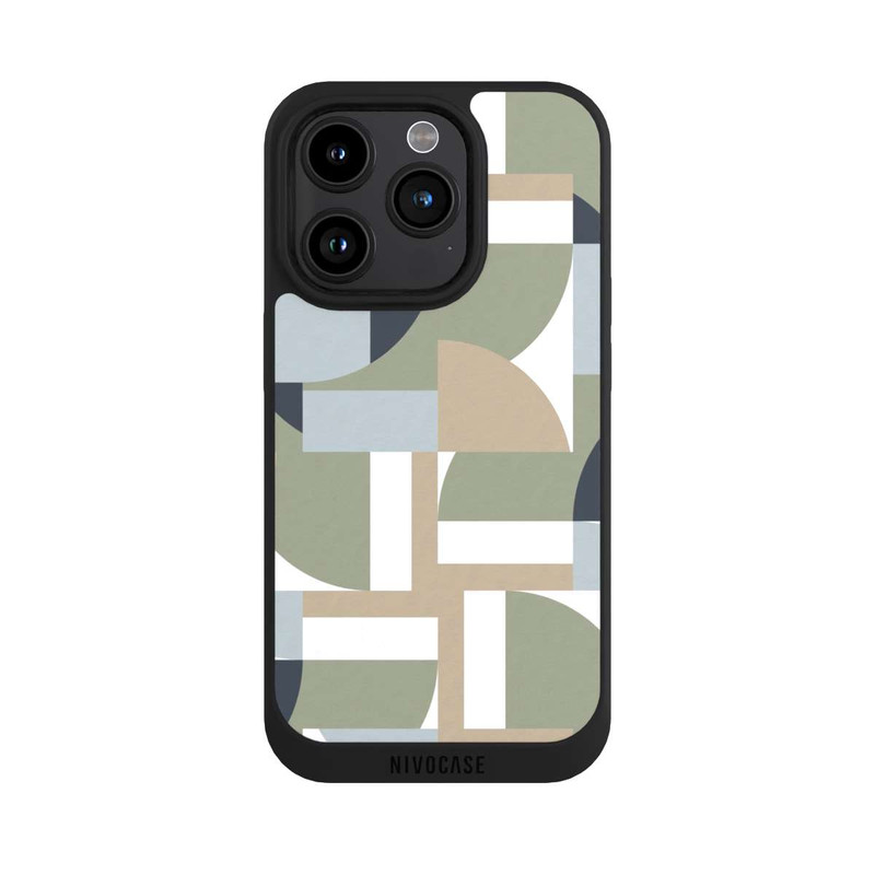 iPhone 15 Pro NIVOpure Futuristische Bauhaus Polygone Beige