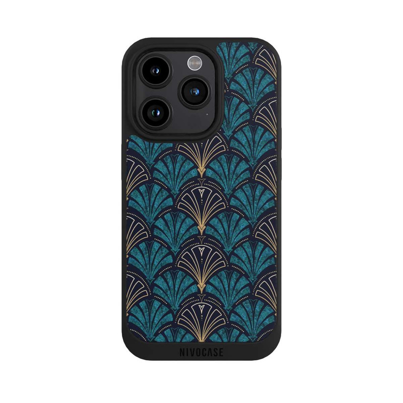 iPhone 15 Pro NIVOpure Éventails Art Déco Or