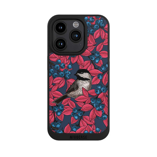Apple iPhone 15 Pro NIVOpure Blueberries And Birds On Navy
