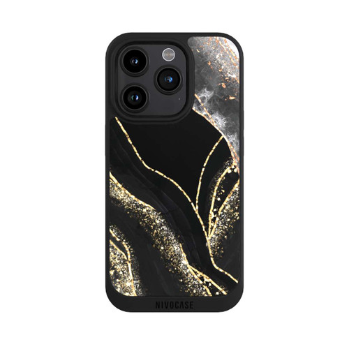 Apple iPhone 15 Pro NIVOpure Dark Marble Gold