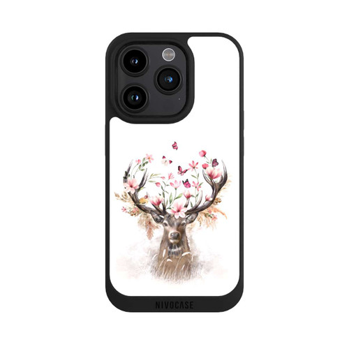 Apple iPhone 15 Pro NIVOpure Hirsch Blumen Geweih