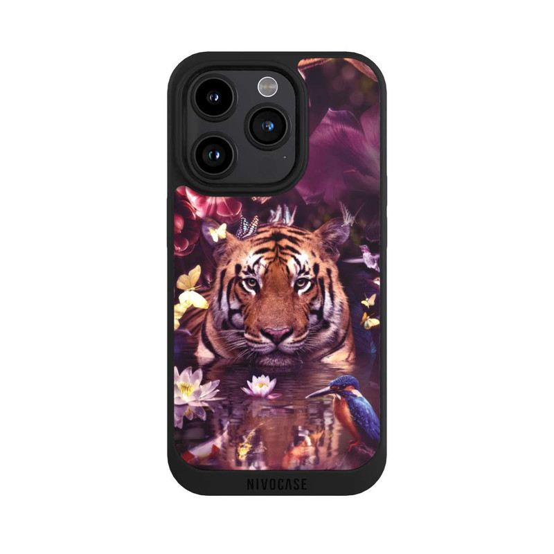 iPhone 15 Pro NIVOpure Tiger Blumenrahmen