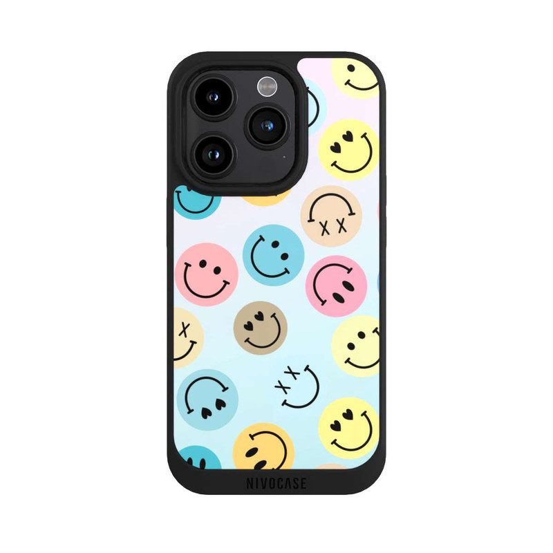 iPhone 15 Pro NIVOpure Smiles Emotes Pattern Colorful