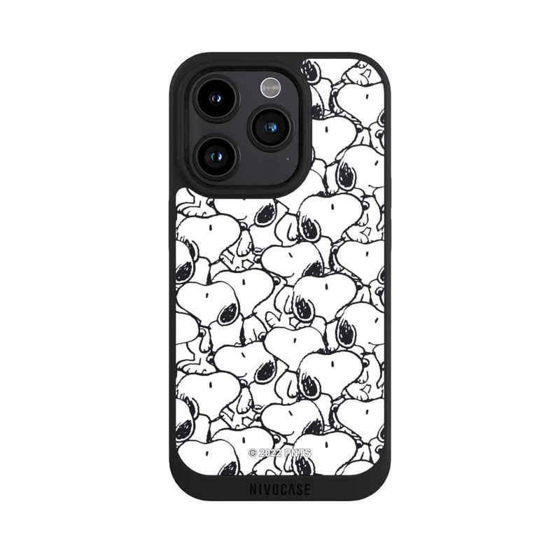 iPhone 15 Pro NIVOpure Snoopy Muster Schwarz und Weiß