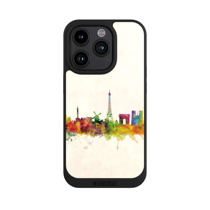 iPhone 15 Pro NIVOpure Arrière-plan vintage de l'horizon de Paris