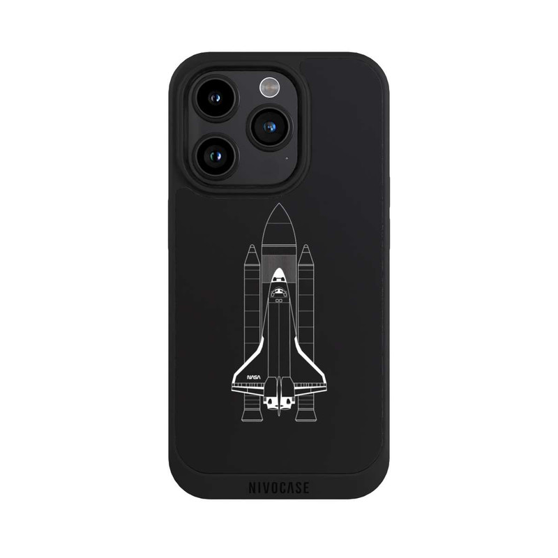iPhone 15 Pro NIVOpure Space Shuttle White on Black