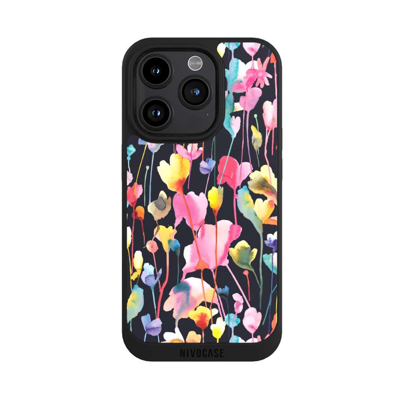 iPhone 15 Pro NIVOpure Wild Flowers Black