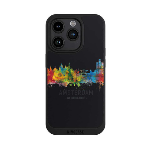 Apple iPhone 15 Pro NIVOpure Ligne d'horizon d'Amsterdam Pays-Bas Noir