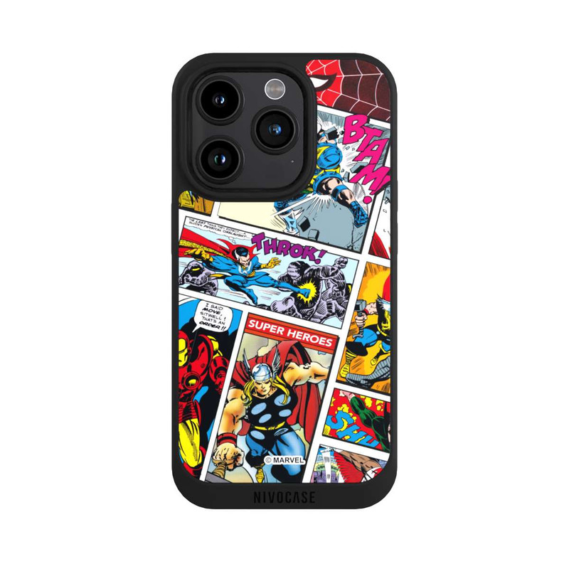 iPhone 15 Pro NIVOpure Marvel Retro Comic Blue