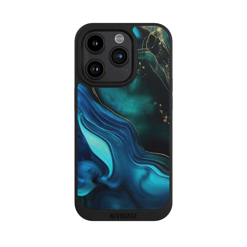 iPhone 15 Pro NIVOpure Encre bleue et dorée