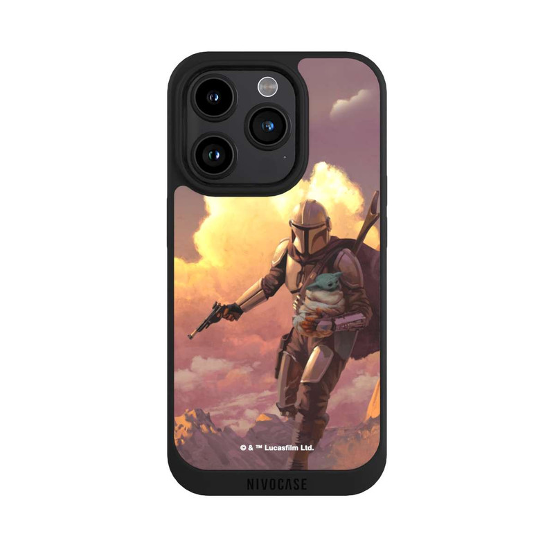 iPhone 15 Pro NIVOpure Der Mandalorianer und Grogu Sonnenguntergang Wolken