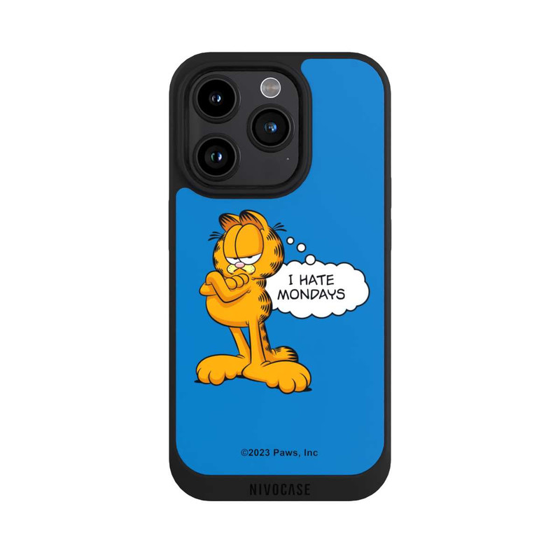 iPhone 15 Pro NIVOpure Garfield I Hate Mondays Blau