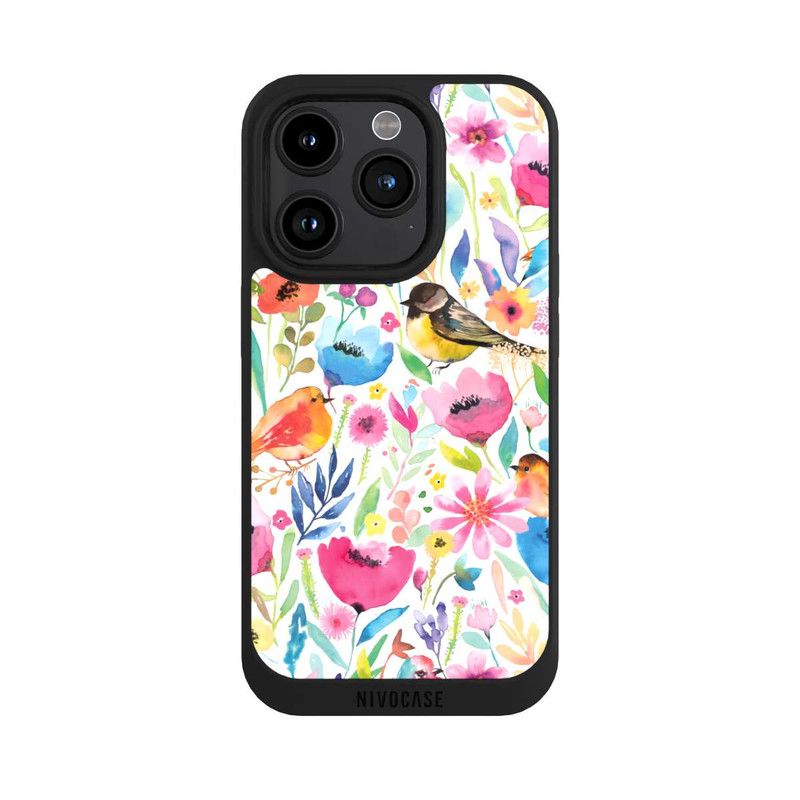 iPhone 15 Pro NIVOpure Wunderliche Vögel und Blumen