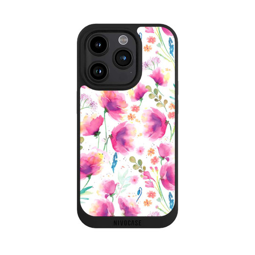 Apple iPhone 15 Pro NIVOpure Coquelicots abstraits aquarelle