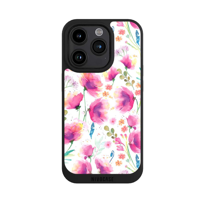 iPhone 15 Pro NIVOpure Coquelicots abstraits aquarelle