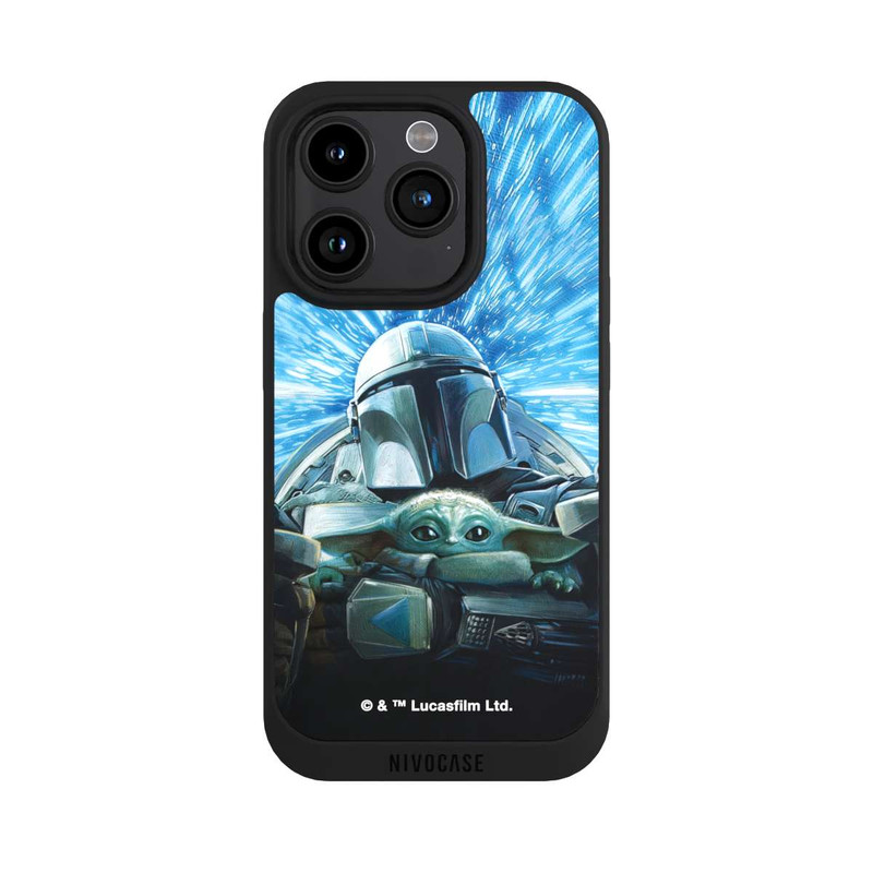 iPhone 15 Pro NIVOpure Grogu and Mando Flying Blue