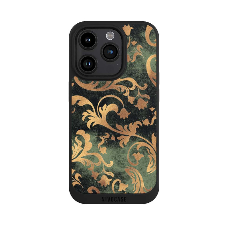 iPhone 15 Pro NIVOpure Damasttapete Dunkelgrün