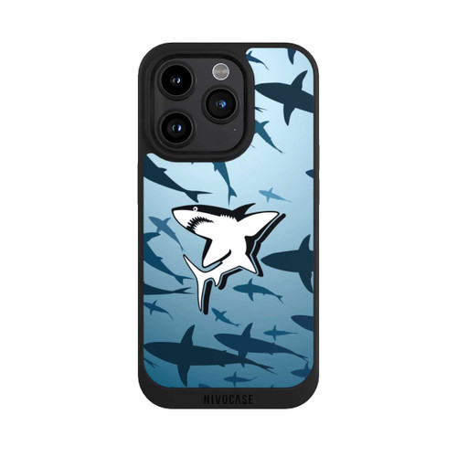 Apple iPhone 15 Pro NIVOpure Haie Muster Blau