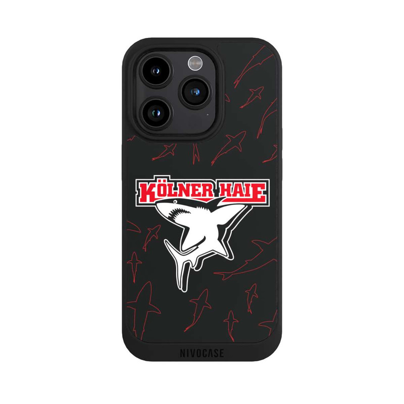 iPhone 15 Pro NIVOpure Haie Muster Rot
