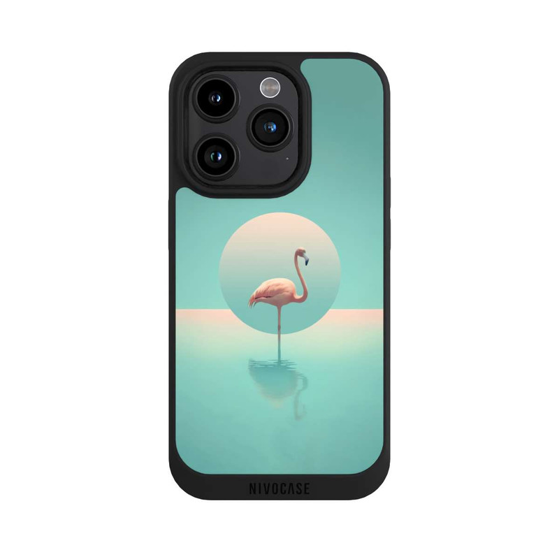 iPhone 15 Pro NIVOpure Flamant dans la piscine