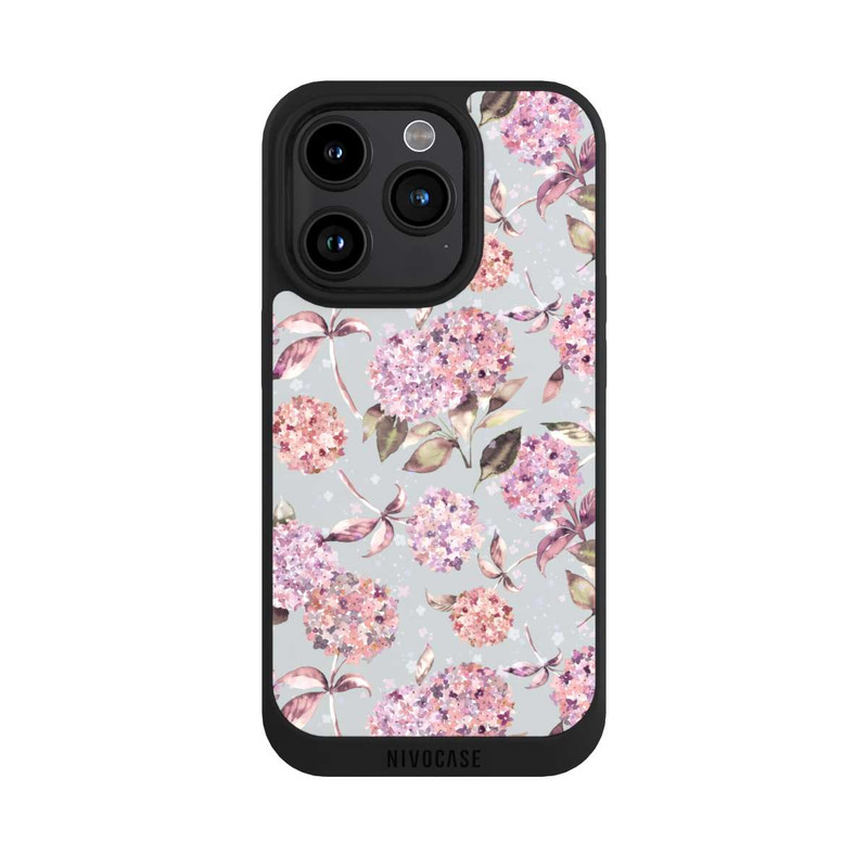 iPhone 15 Pro NIVOpure Pastel Magic Hydrangea Floral Watercolor Pink