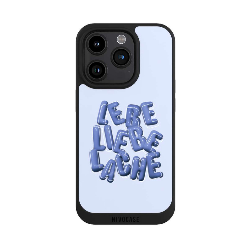 iPhone 15 Pro NIVOpure Lebe Liebe Lache Blue