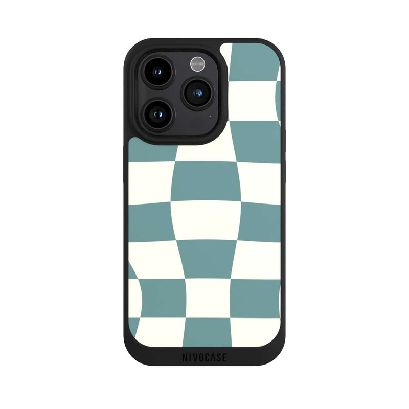 iPhone 15 Pro NIVOpure Schachbrett Petrol