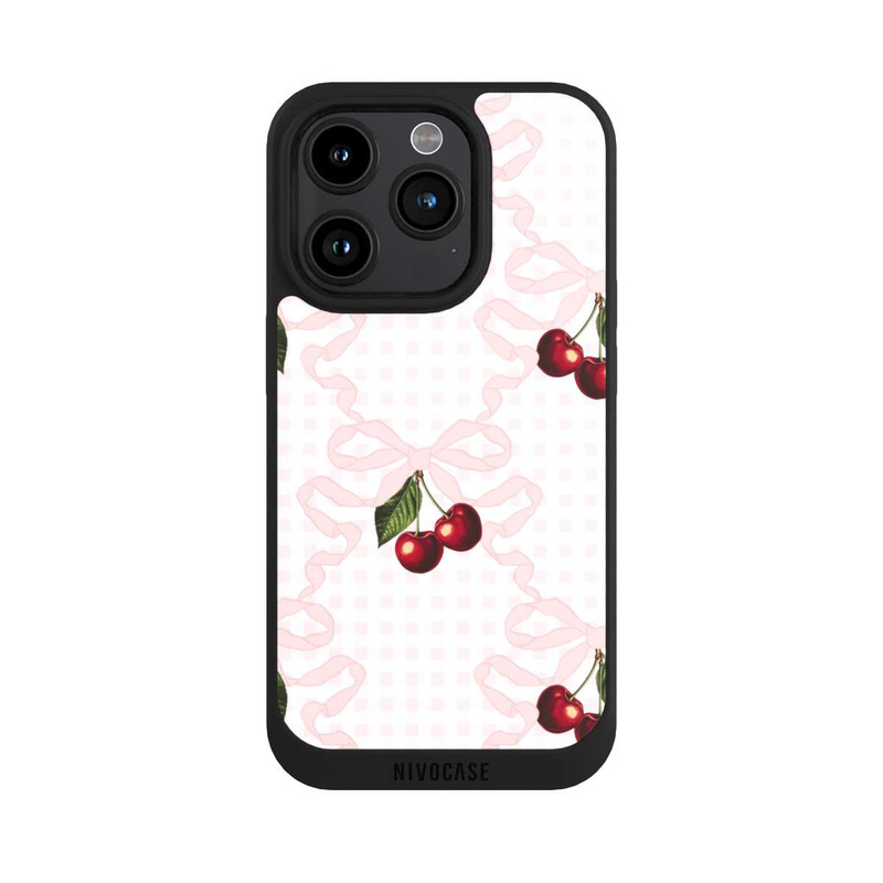 iPhone 15 Pro NIVOpure Cherry Pattern Pink